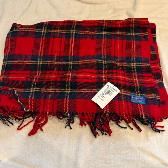 Vintage Pendleton Highland Motor Robe Red Tartan Blanket NWT - SEE DESCRIPTION